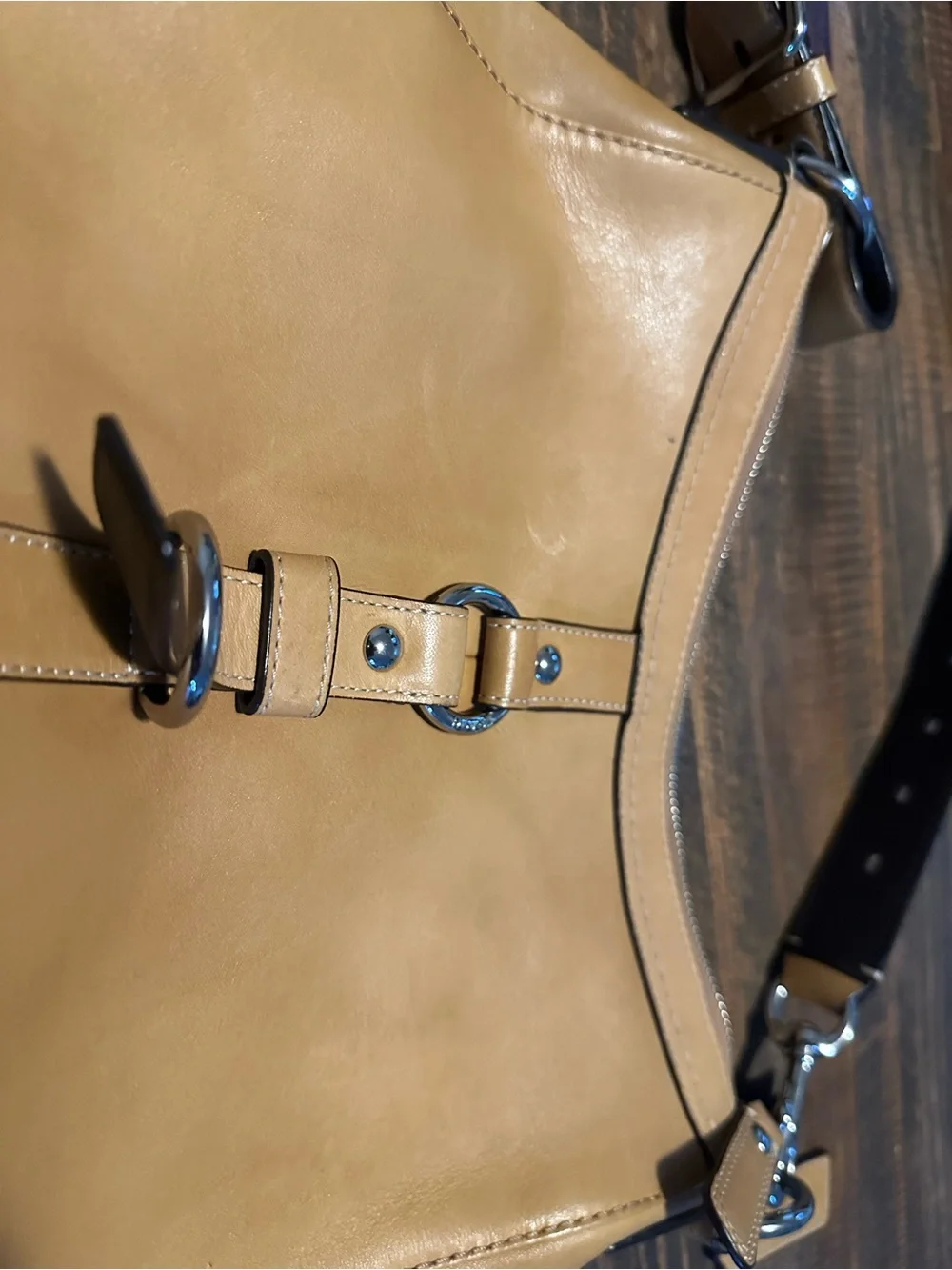 Vintage Coach Ergo Belted Hobo Camel Leather Shoulder Bag 2007